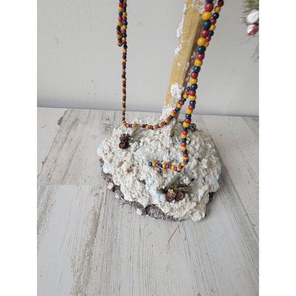 Large skinny tree branch cranberry glitter Xmas home decor vintage - Picture 8 of 14